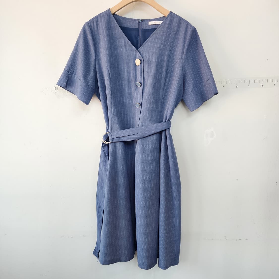 KL by LYNN 벨트 원피스 블루 상품이미지1