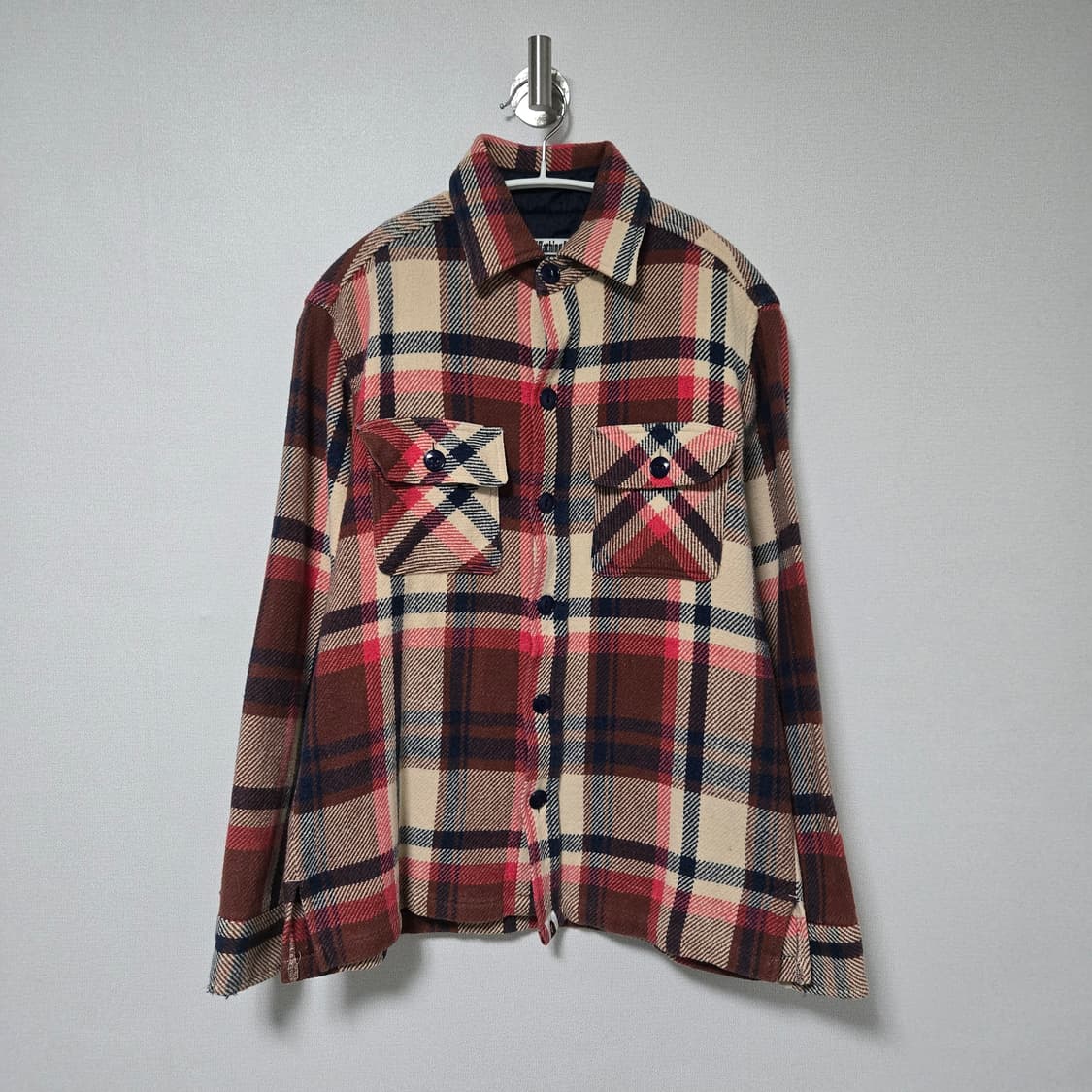 베이프 암 패치 플란넬 체크셔츠 / 여성 셔츠 / 여자 셔츠  상품이미지1