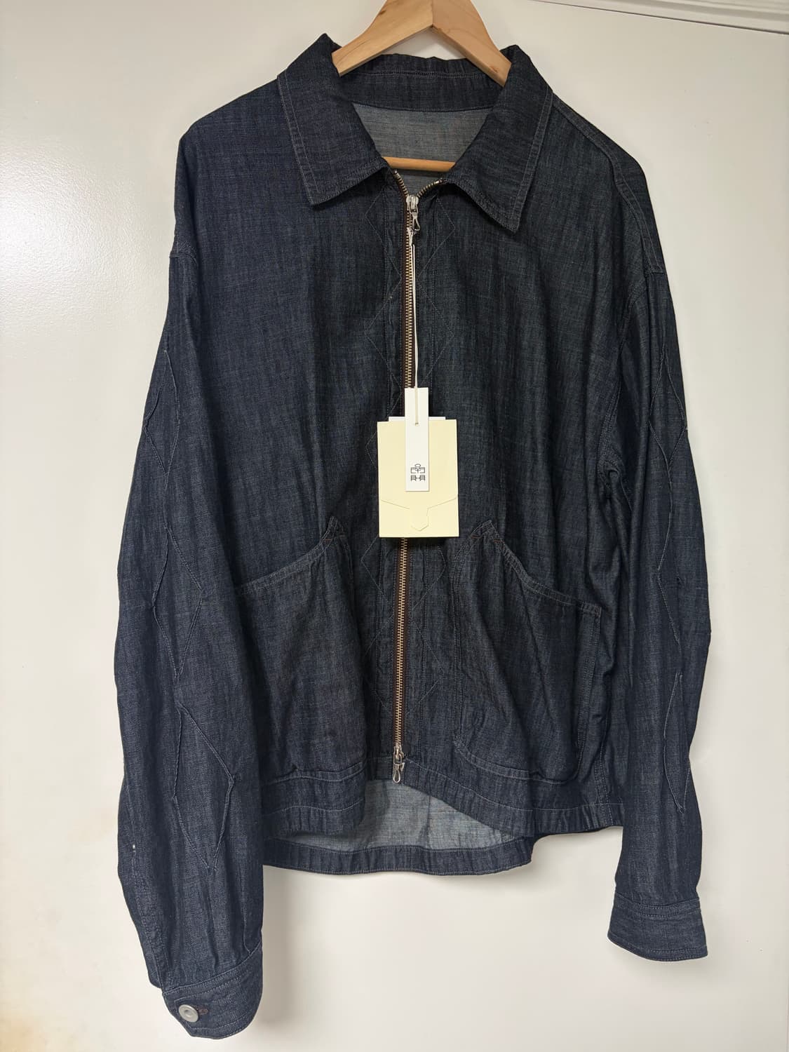 폴리테루 다트 슬리브 스윙탑 인디고 상품이미지2