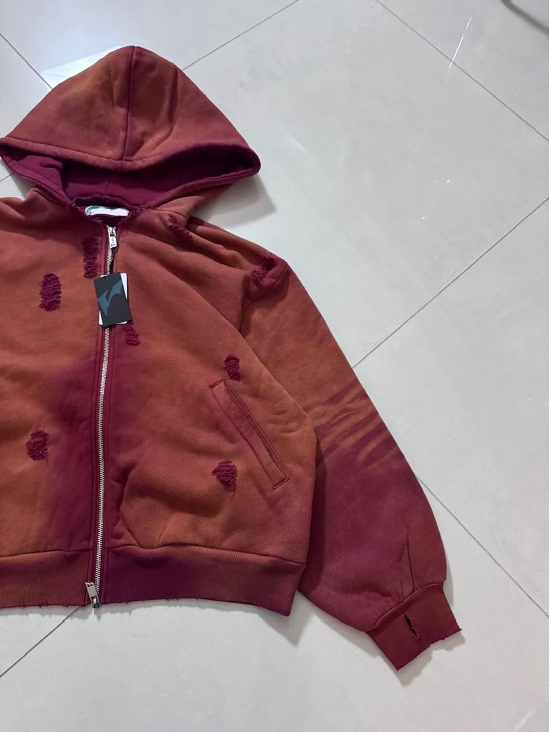 PIERCE HEART OVERSIZE 피어스 하트 오버사이즈 후드티 상품이미지8