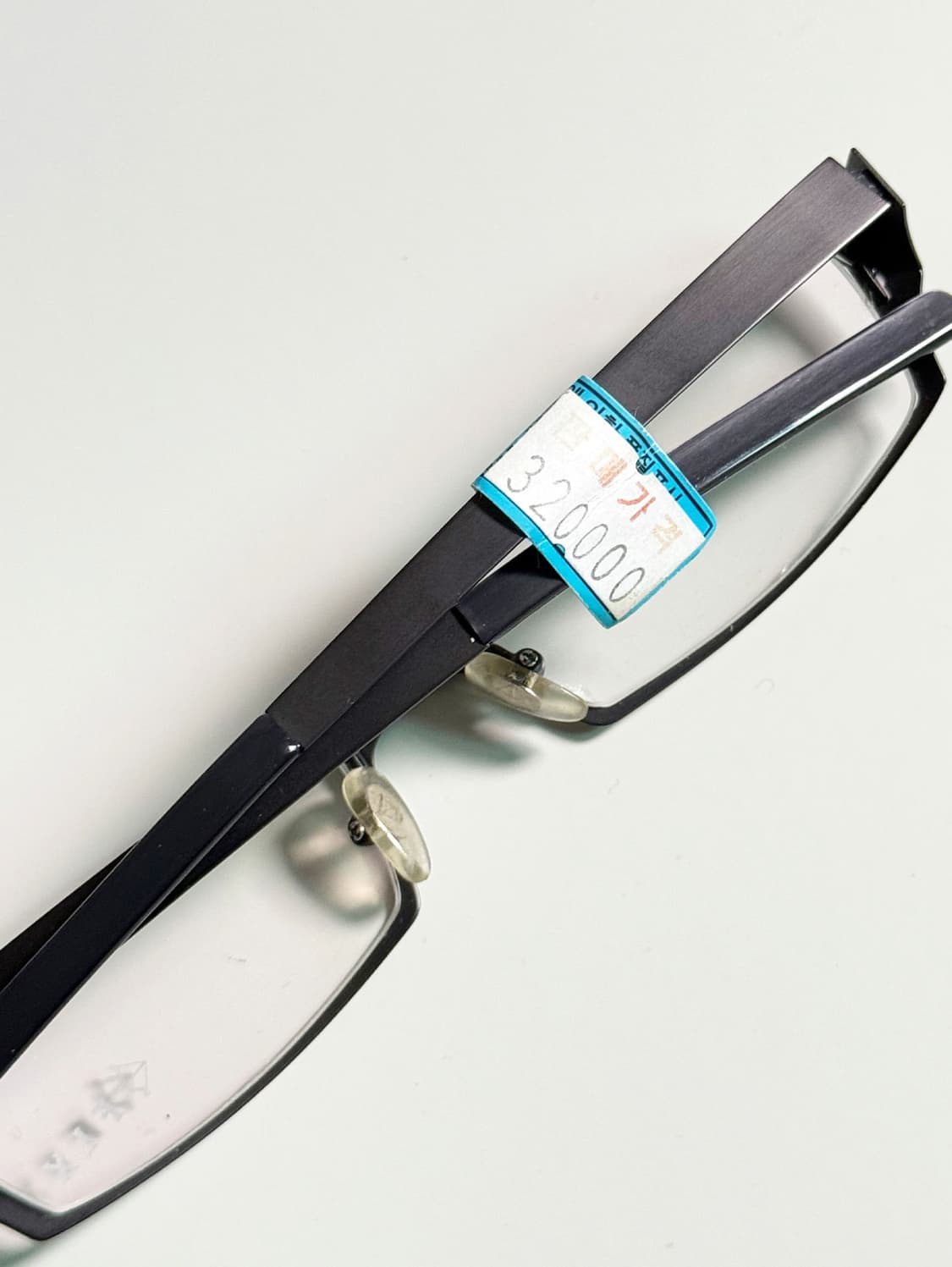 FIX 다크 그레이 메탈 스퀘어 역반무테 빈티지 안경 상품이미지3