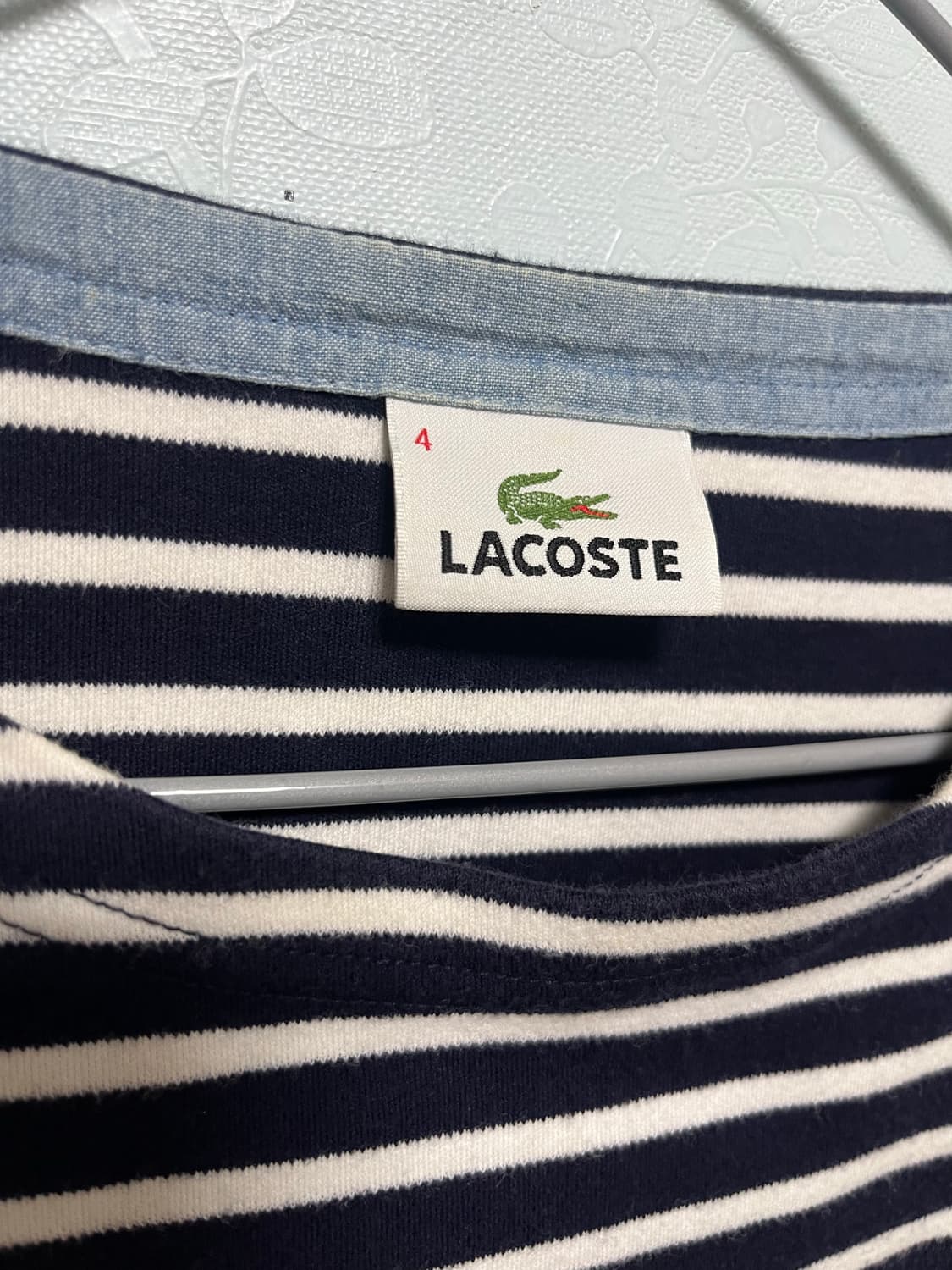 라코스테 스트라이프 긴팔 티셔츠 상품이미지3