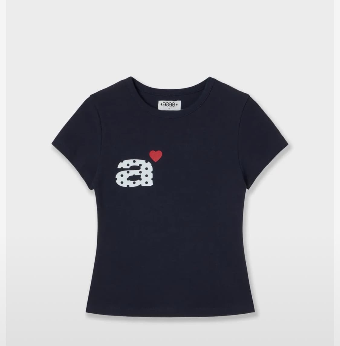 aeae 반팔 DOT SMALL LETTER TEE [NAVY] 상품이미지1