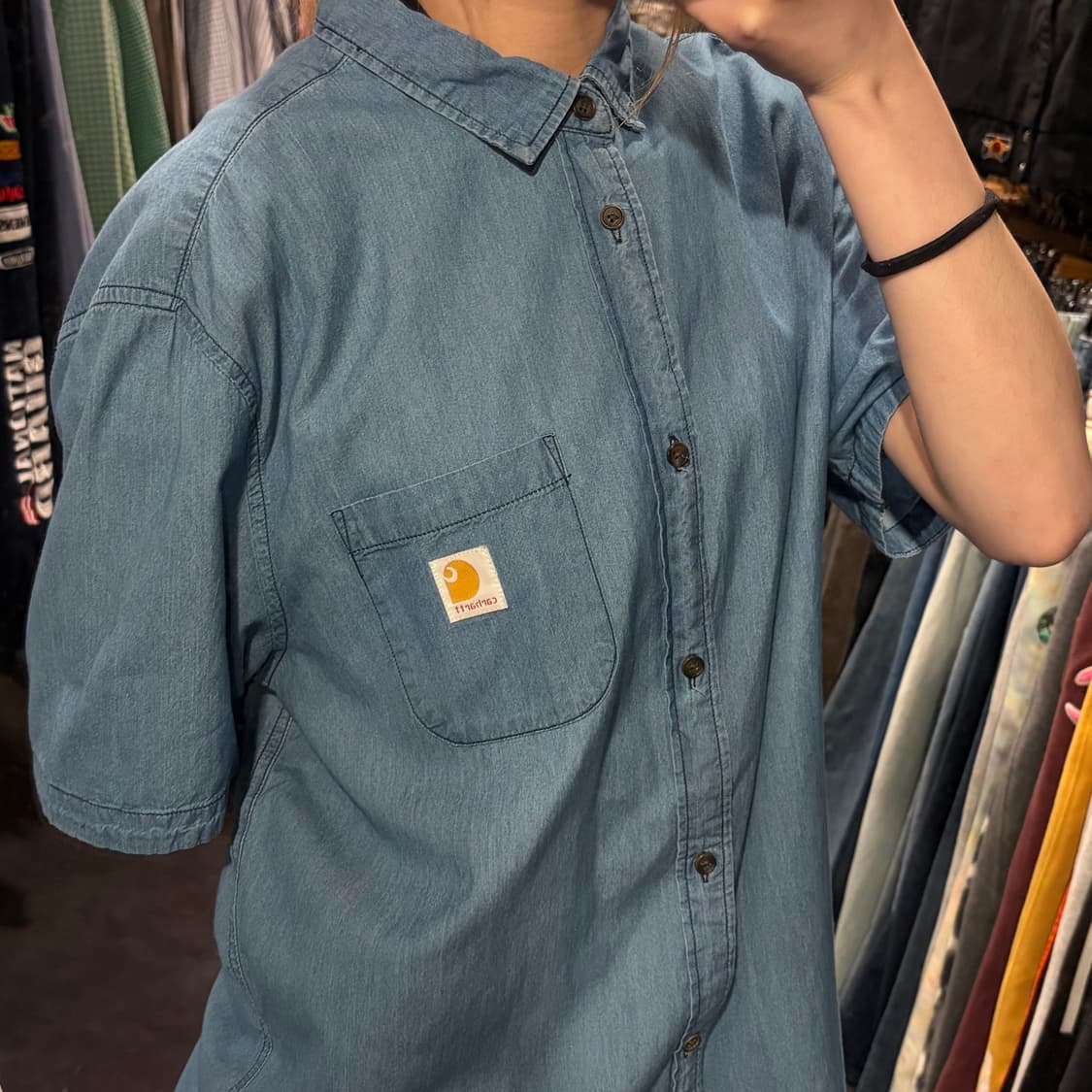 [IM] Carhartt 칼하트 데님 반팔 셔츠 상품이미지3