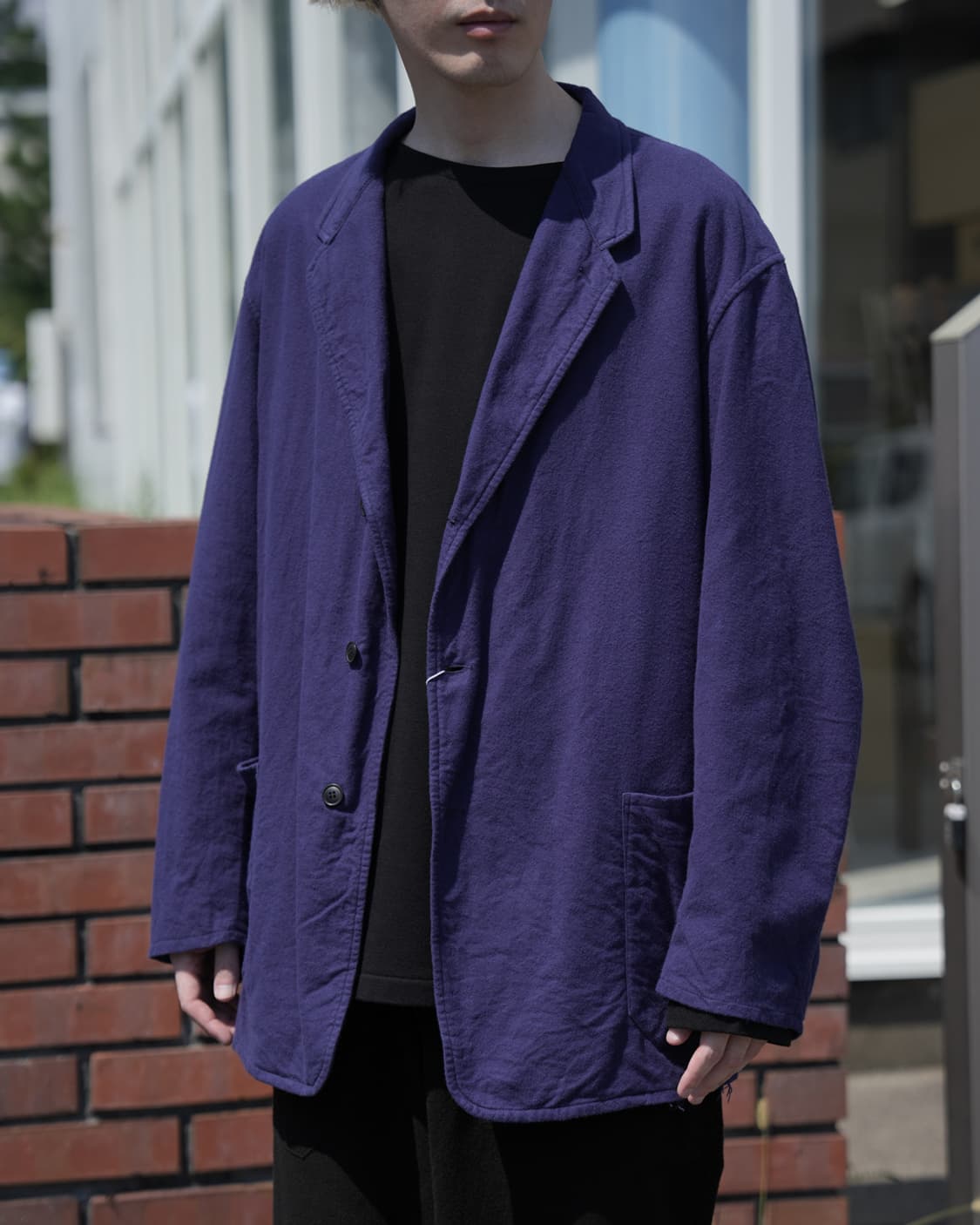 [2] 코모리 25aw 코튼 플란넬 자켓 로얄 블루 상품이미지2