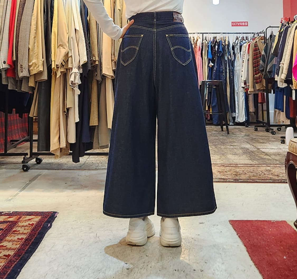 LEE x E hyphen world gallery진청  와이드 데님팬츠 상품이미지2