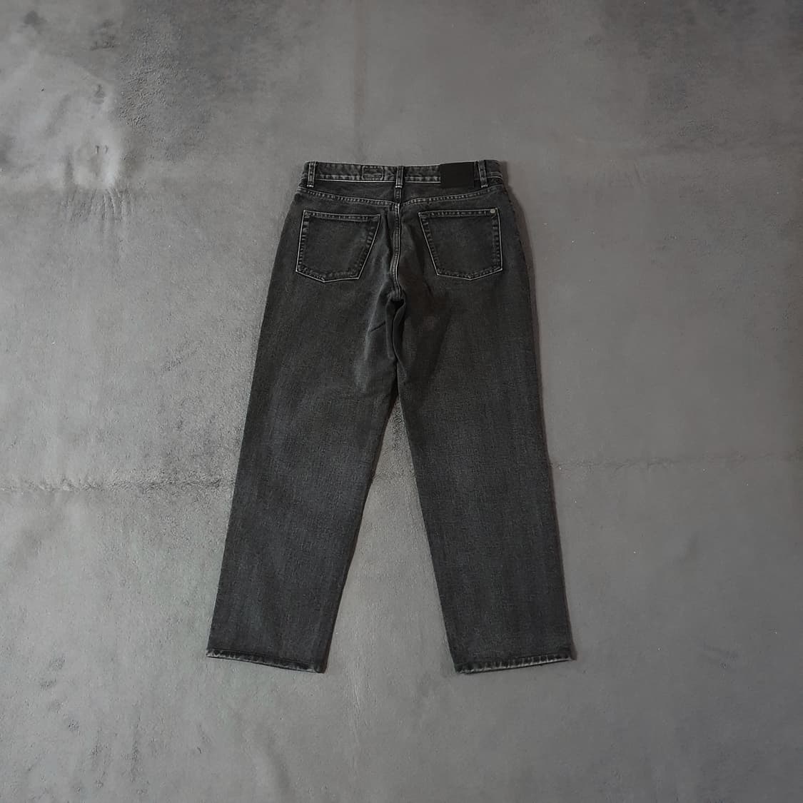 모드나인 크롭 흑청 데님 팬츠 31 상품이미지3