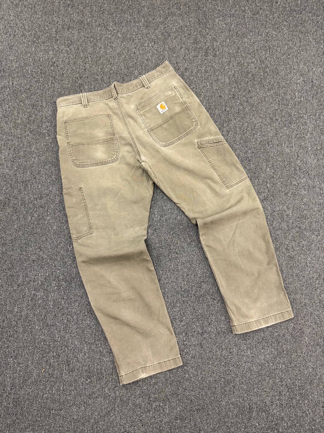 칼하트 빈티지 모스그린 더블니 워크팬츠 상품이미지6