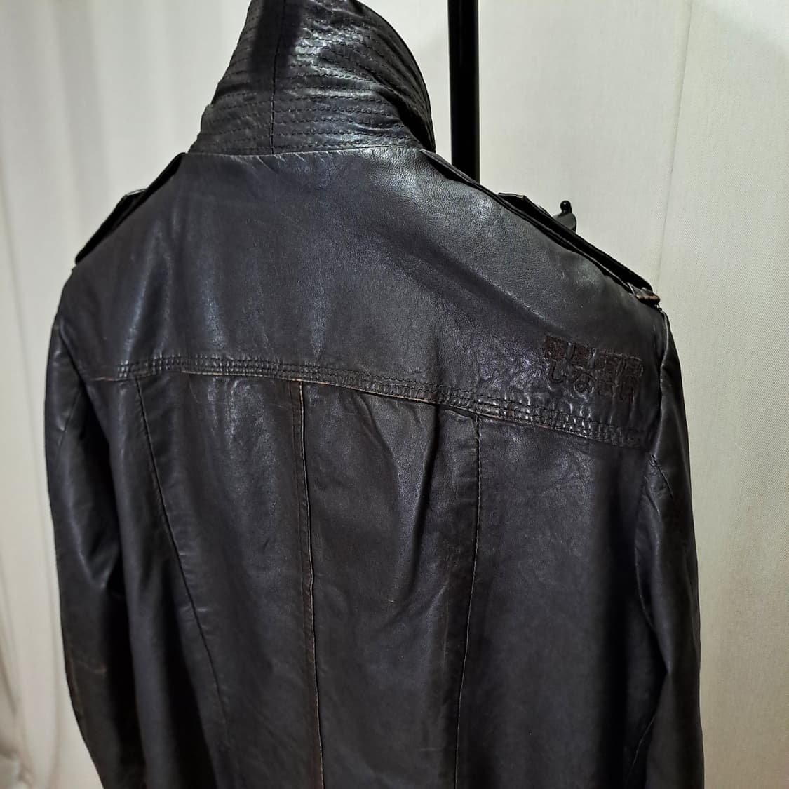 (택포) 슈퍼드라이 하이넥 가죽자켓 105 B416 상품이미지5