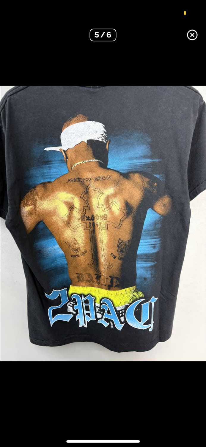 빈티지 힙합 투팍 샤커 그래픽 반팔 H2527 상품이미지5