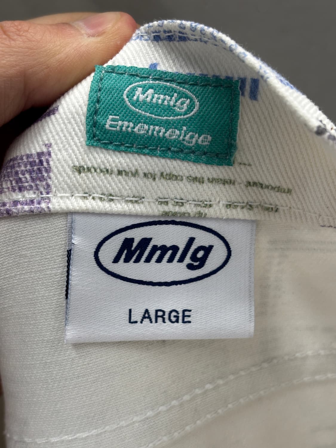 Mmlg 영수증 프린팅 바지 L 상품이미지5