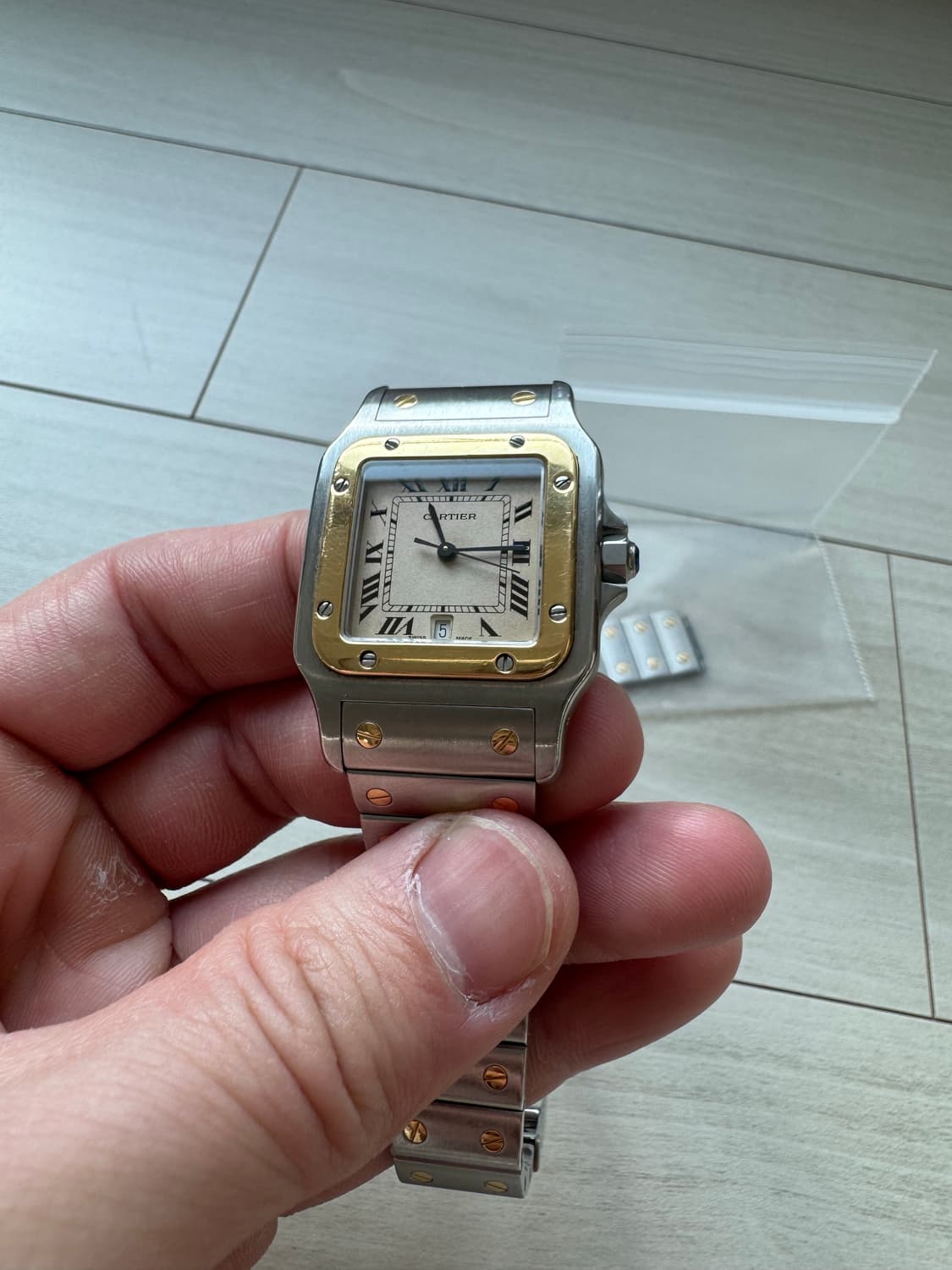 까르띠에 산토스 갈베 콤비 LM 사이즈 판매합니다 상품이미지3