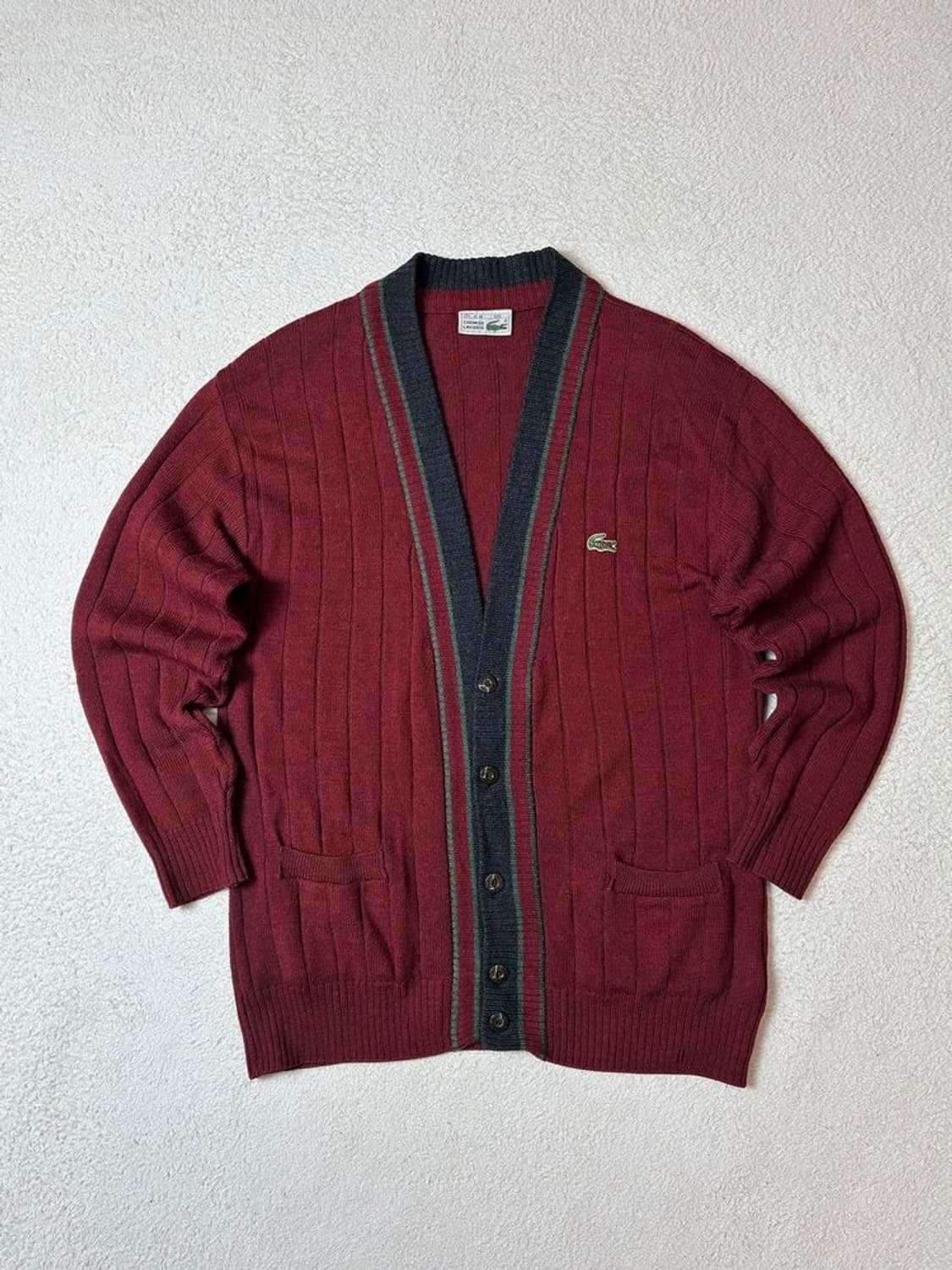 라코스테 90s 서광 레트로 울 니트 가디건 PN6984 상품이미지1