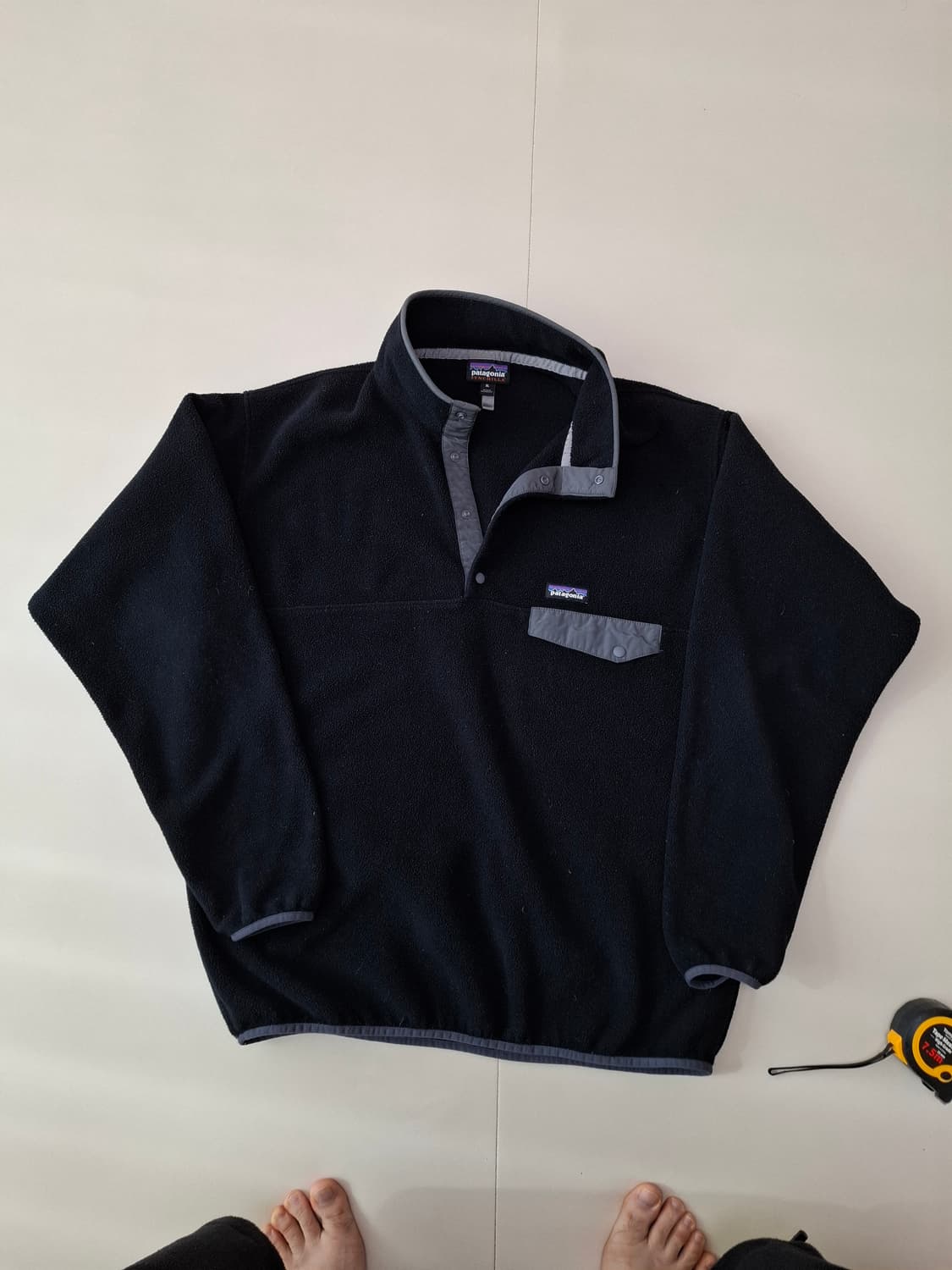 XL 파타고니아 신칠라 포지그레이 블랙 스냅 플리스 상품이미지1