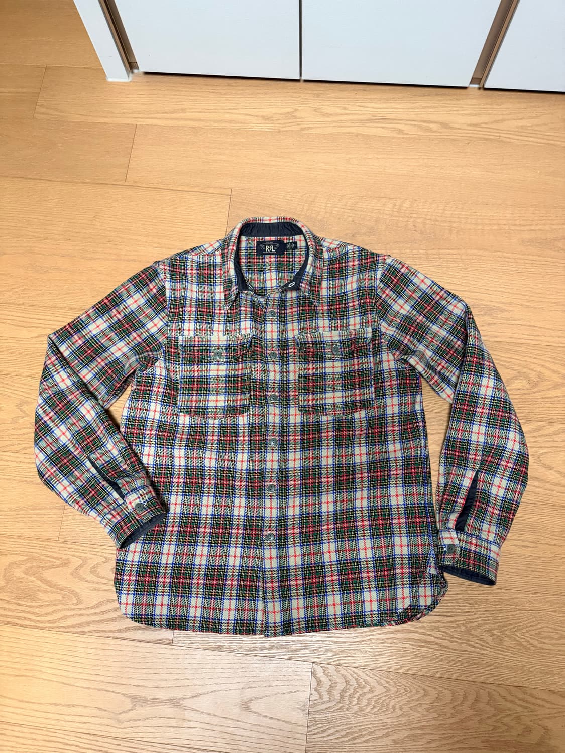 RRL 25 FW  플레이드 울 코튼 블렌드 트윌 셔츠 L 상품이미지2