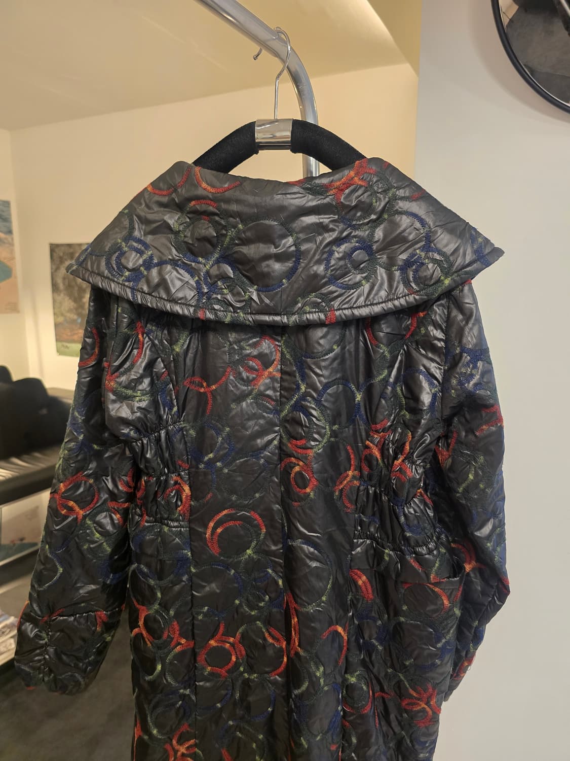 케이프코트 카키  퀼팅 자켓 상품이미지4