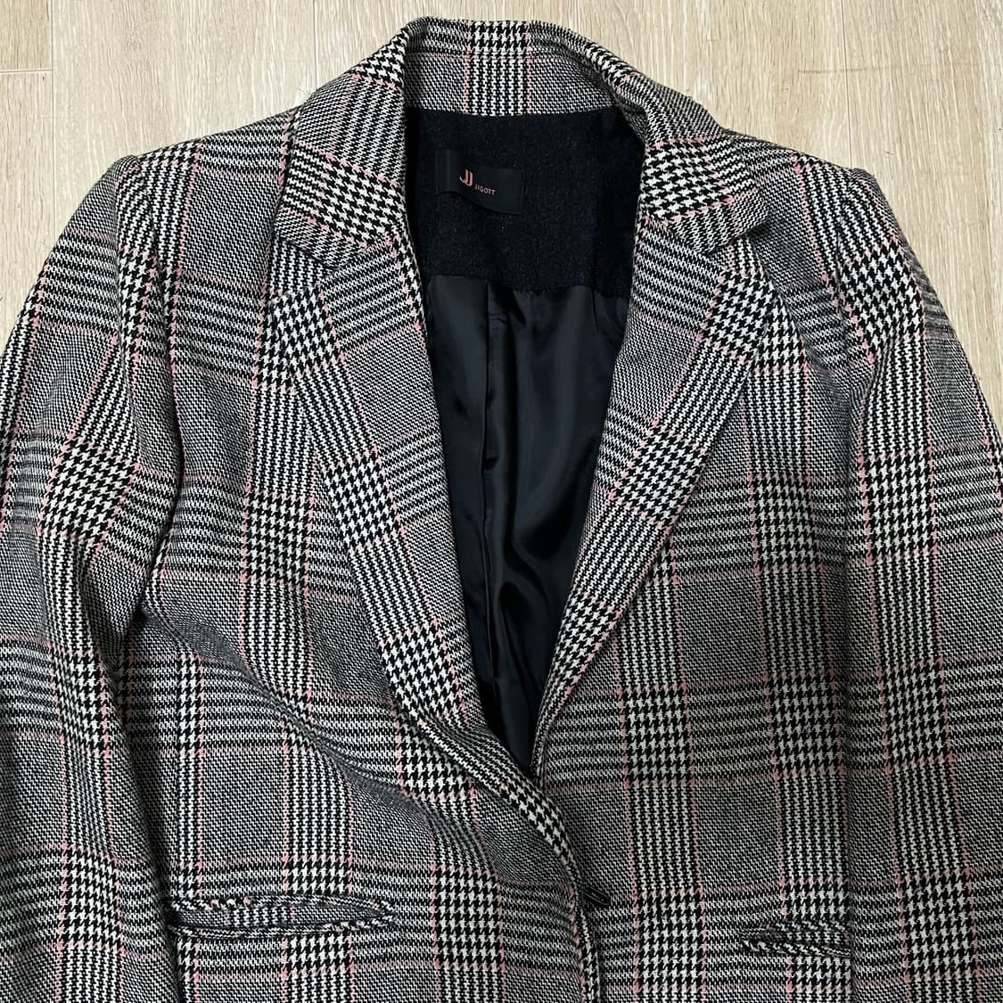 지고트 여성 모직 체크 코트 55-66  상품이미지2