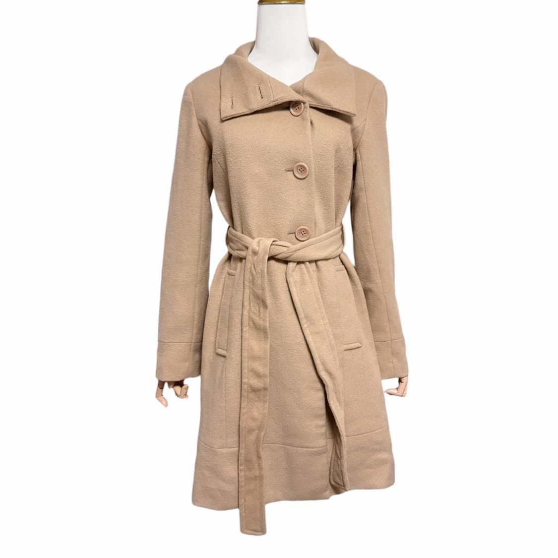 (이체시에눌)PINKY&DIANNE 핑키앤다이안 베이지 카라 롱 코트 상품이미지1