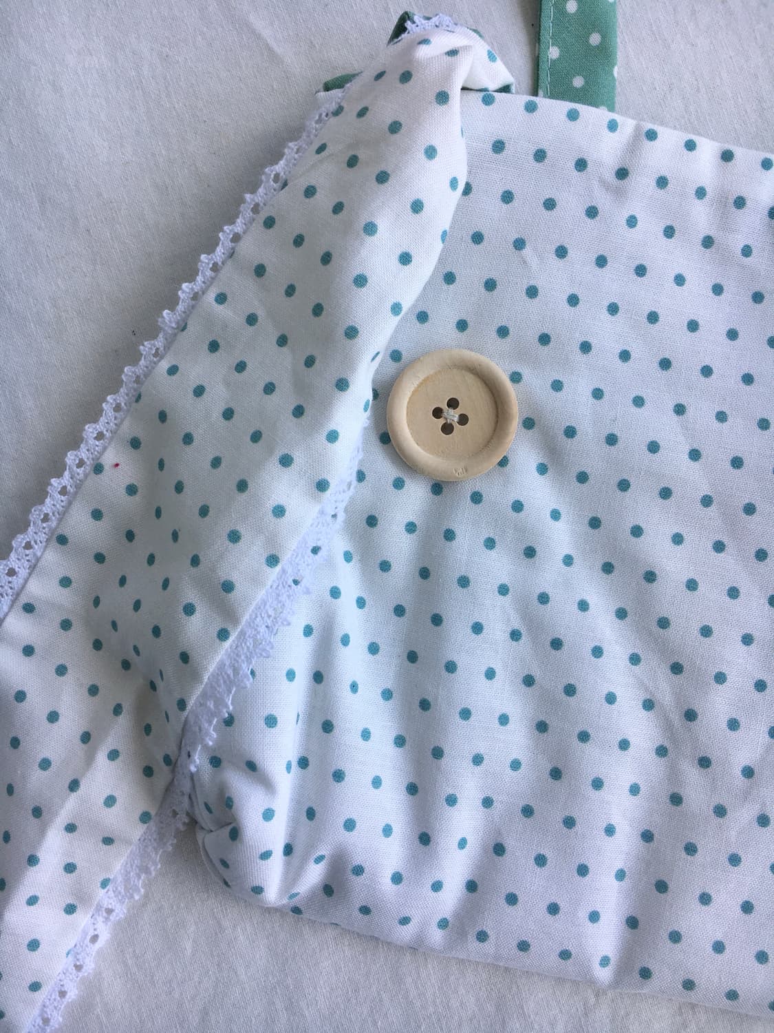 [HANDMADE] 핸드메이드 민트 도트 토끼 크로스백 모리걸 상품이미지3