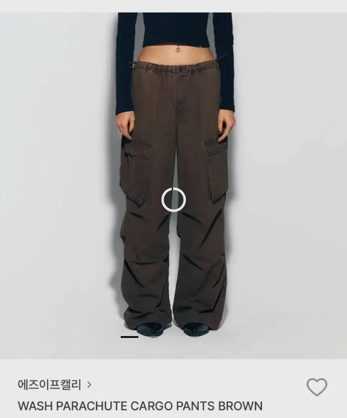 애즈이프켈리 카고팬츠브라운 상품이미지1