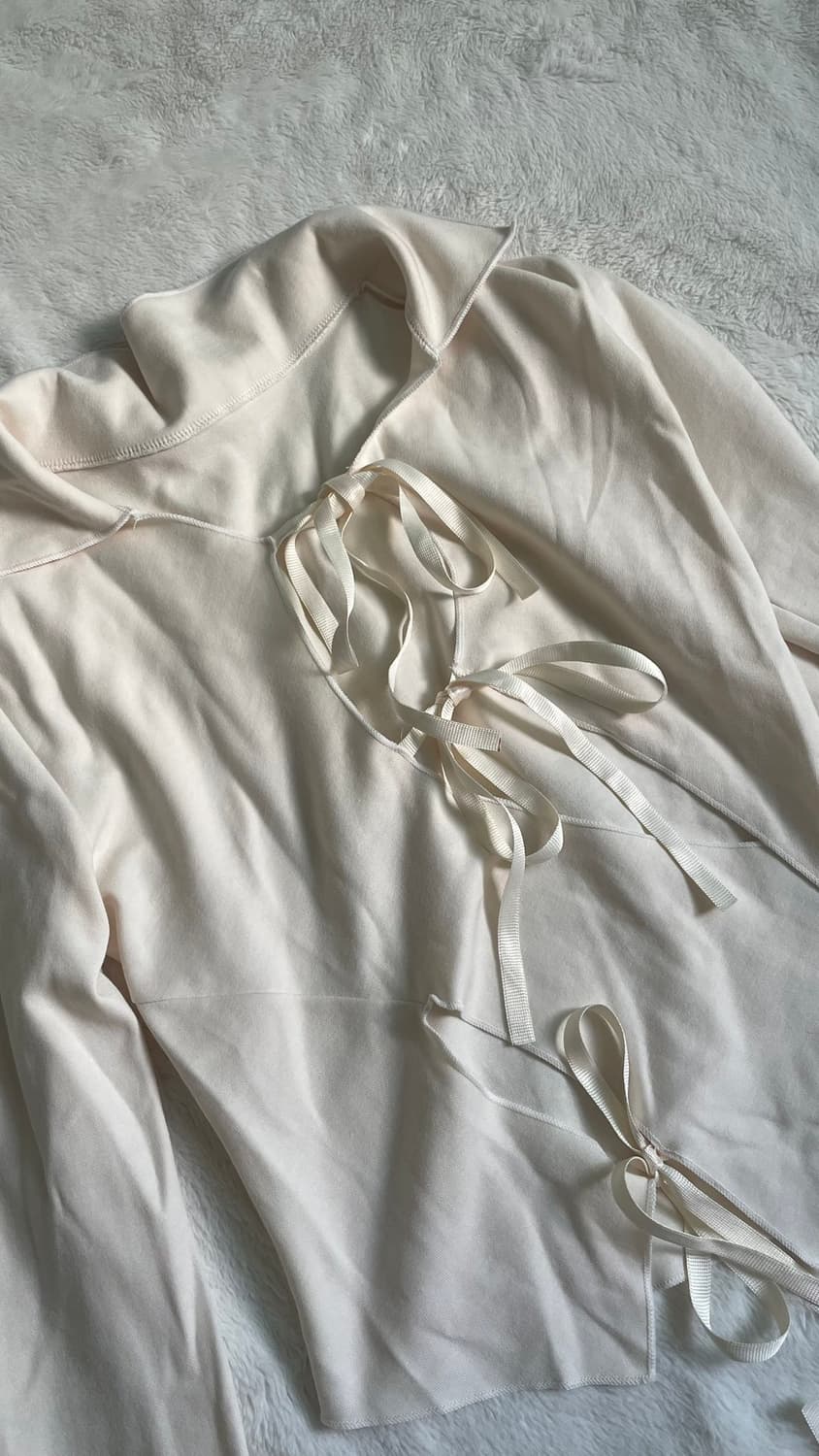 리본 슬리브 긴팔티 상품이미지2