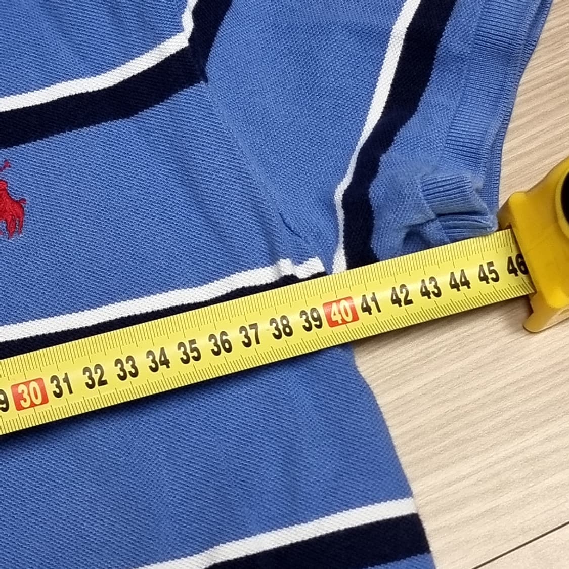 폴로 랄프로렌 블루 스트라이프 반팔 카라티xs 상품이미지5