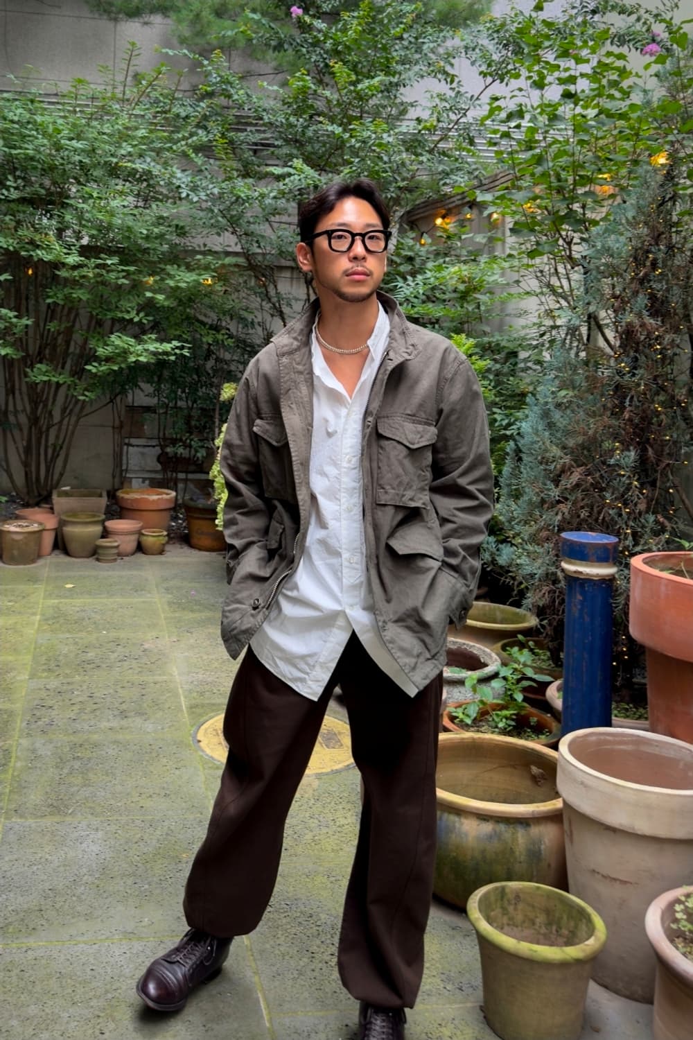 (착샷) 사쥬드크레 m65 백사틴 필드 자켓 아티지 별주 상품이미지7