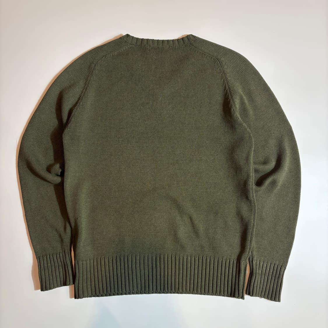 폴로 랄프로렌 올리브 브이넥 니트 상품이미지4