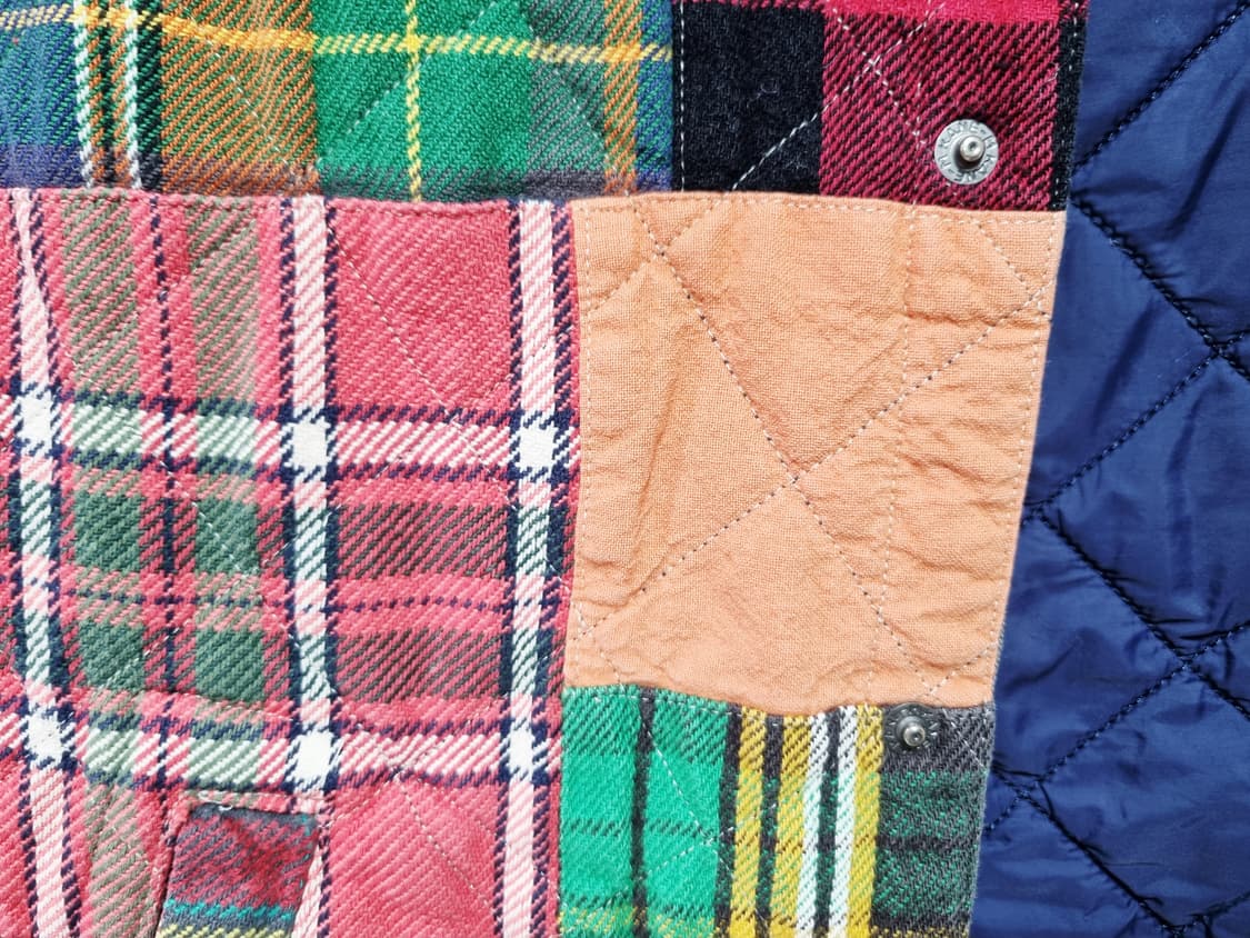 여성 레어 폴로 빈티지컨셉 패치워크 플란넬 웨스턴 퀼티드 자켓 점퍼 상품이미지4