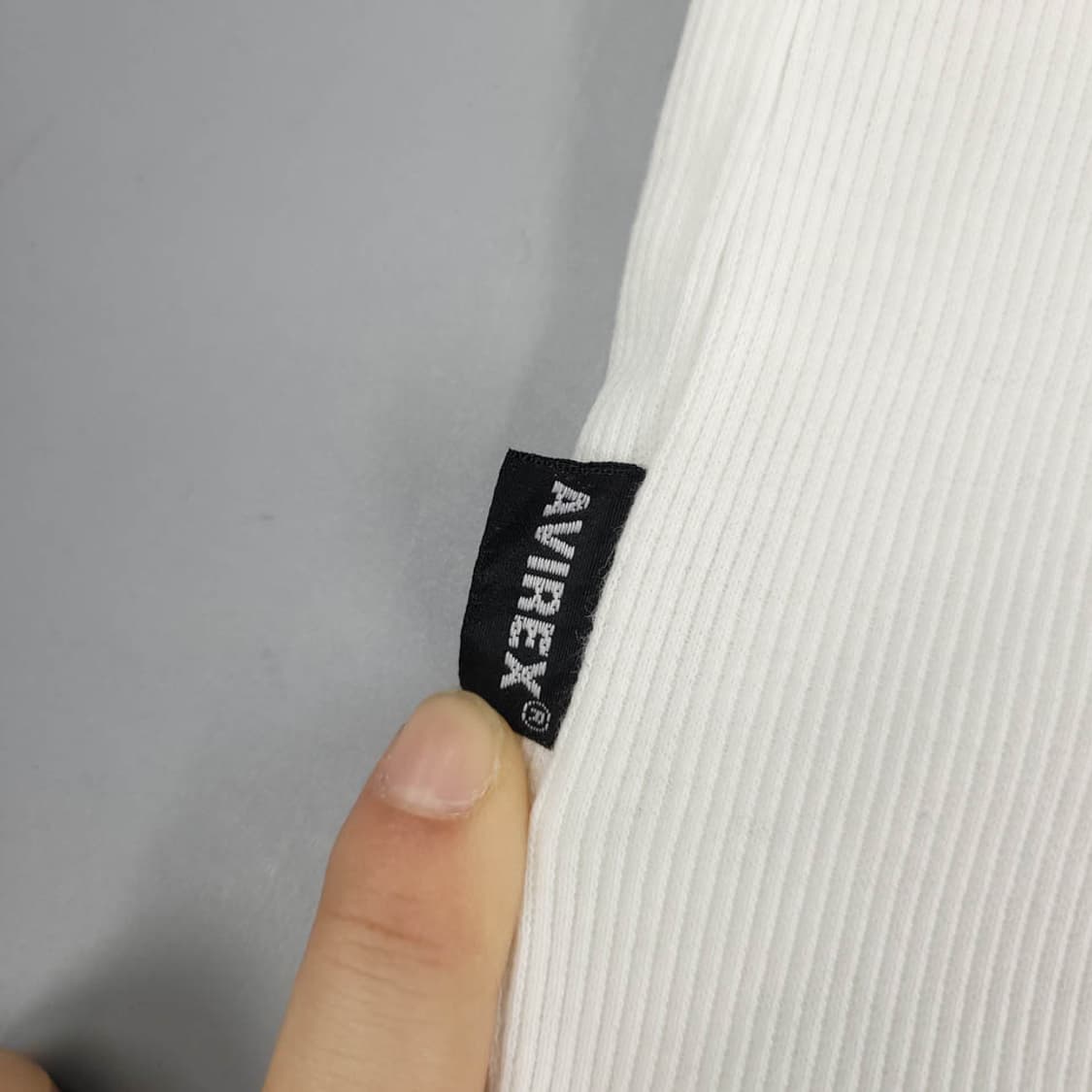 AVIREX WHITE RIBBED SHORT SLEEVE 상품이미지7