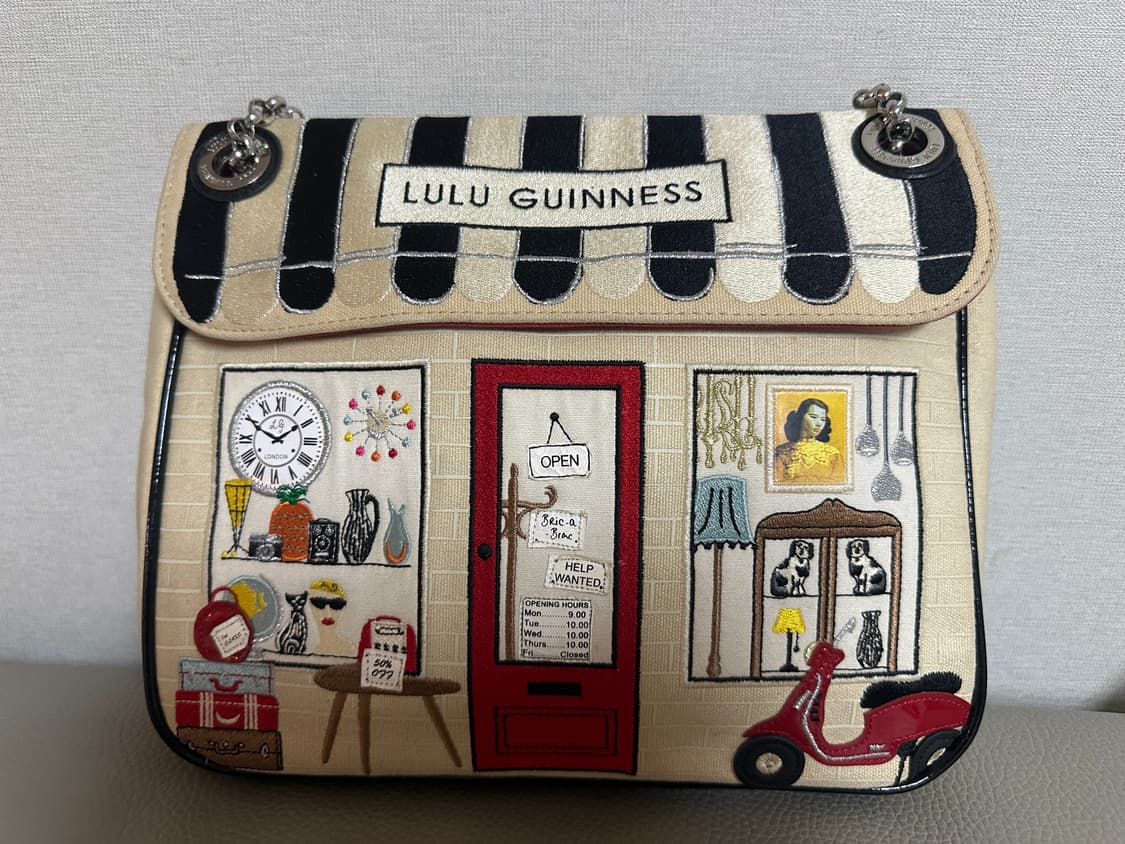 영국 루루기네스(Lulu Guinness) 체인 숄더백 아이보리 상품이미지1