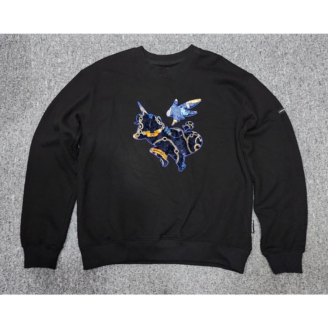 아조바이아조 벨벳 유니콘 맨투맨 S 상품이미지1