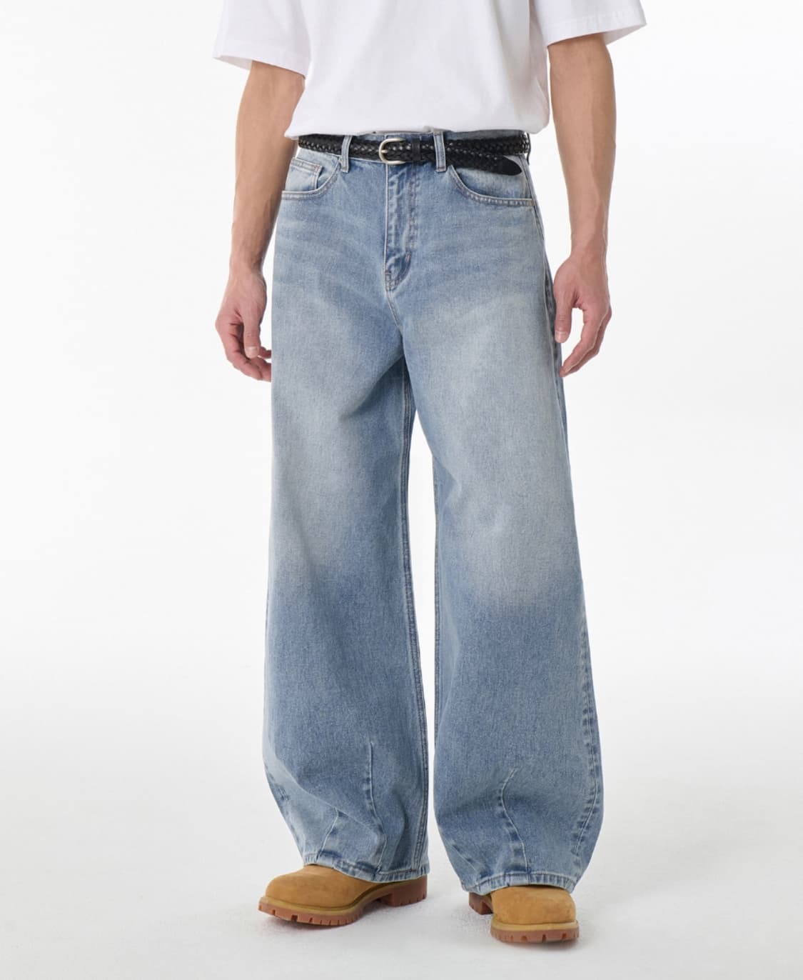 무탠다드 빅 브러쉬 벌룬 데님 팬츠 31 [라이트 인디고]  상품이미지1