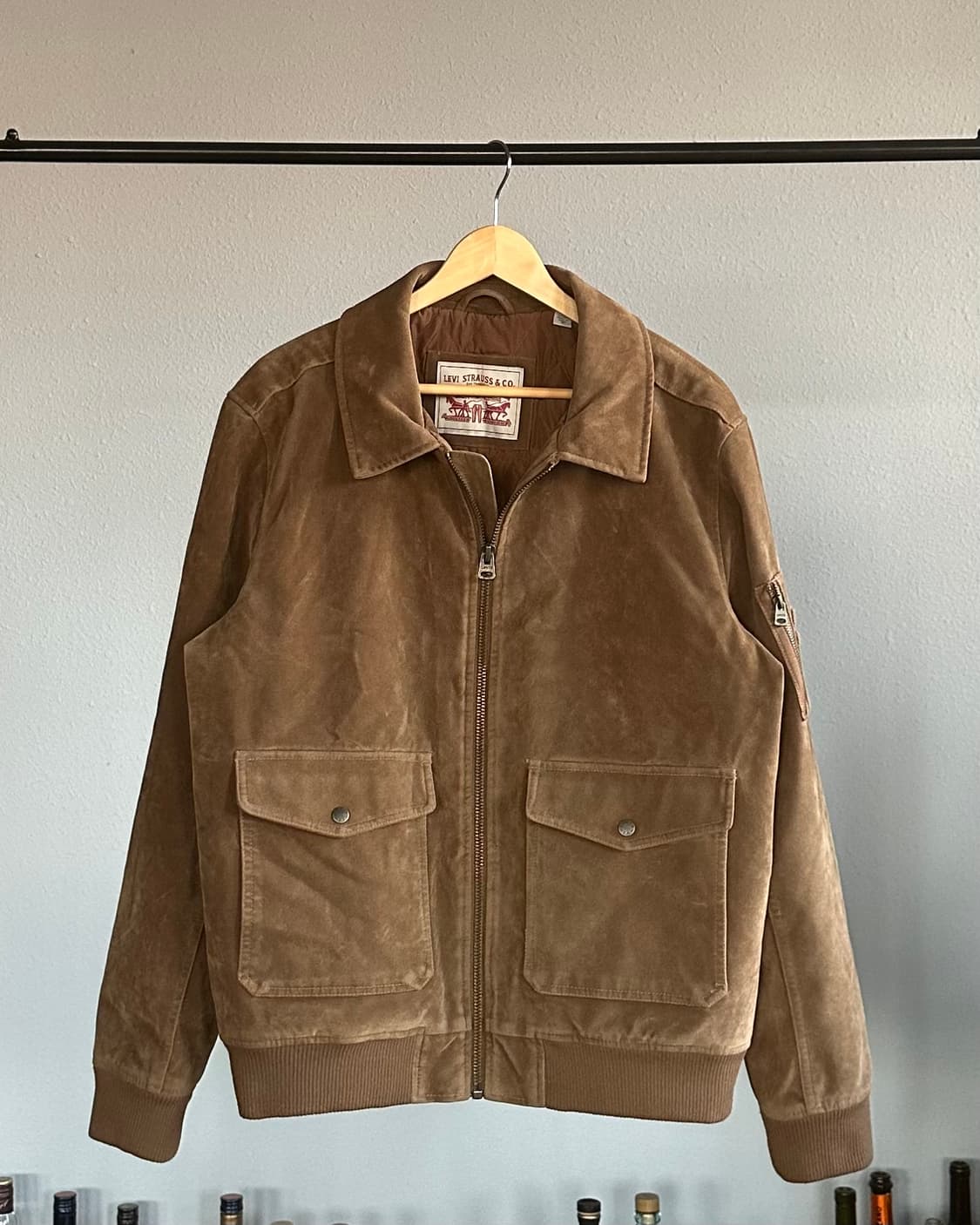 [L]리바이스 Levi's 스웨이드 패디드 봄버 자켓 상품이미지1