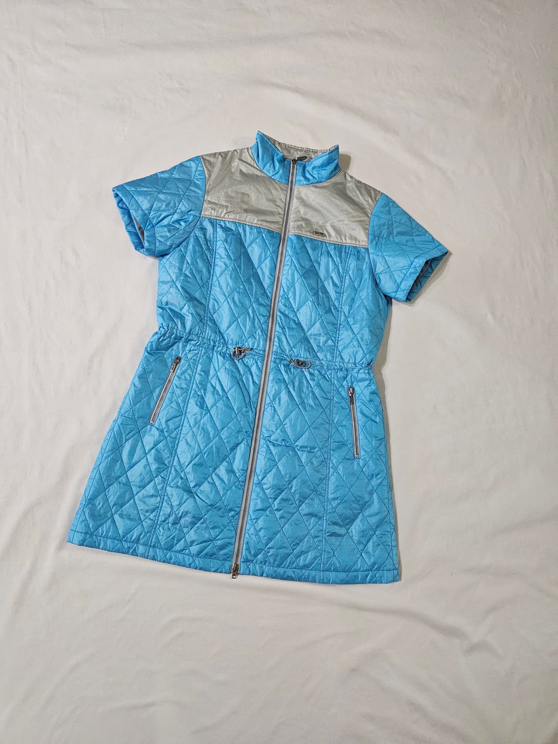 [38] 일본 랑방 스포츠 골프 반팔 퀼팅 패딩 집업 원피스 자켓 상품이미지1