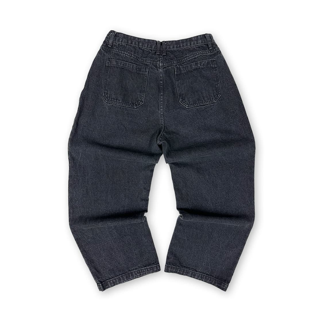 투턱 흑청 와이드 데님 팬츠 상품이미지2