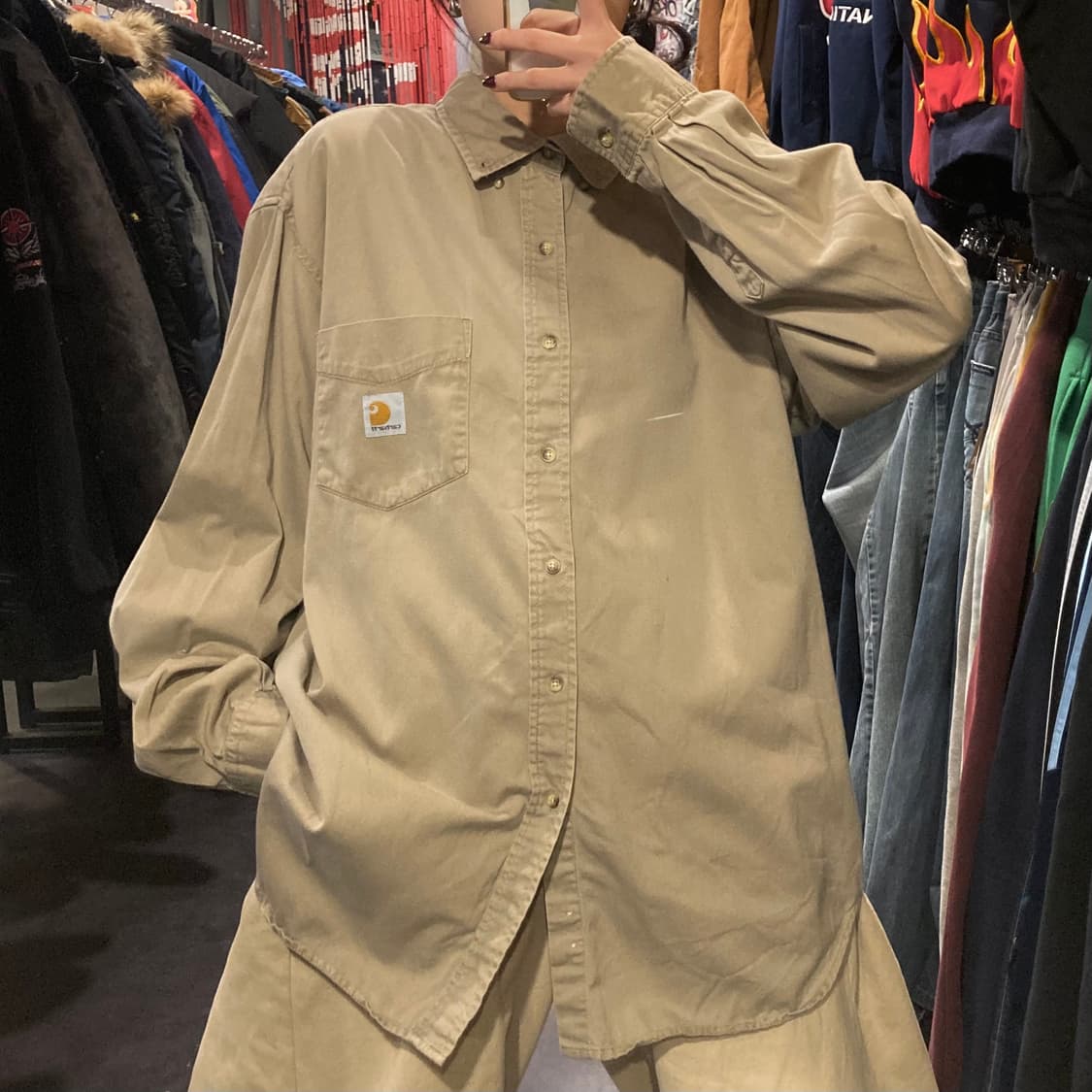 [IM] 칼하트 긴팔셔츠 베이지 상품이미지3