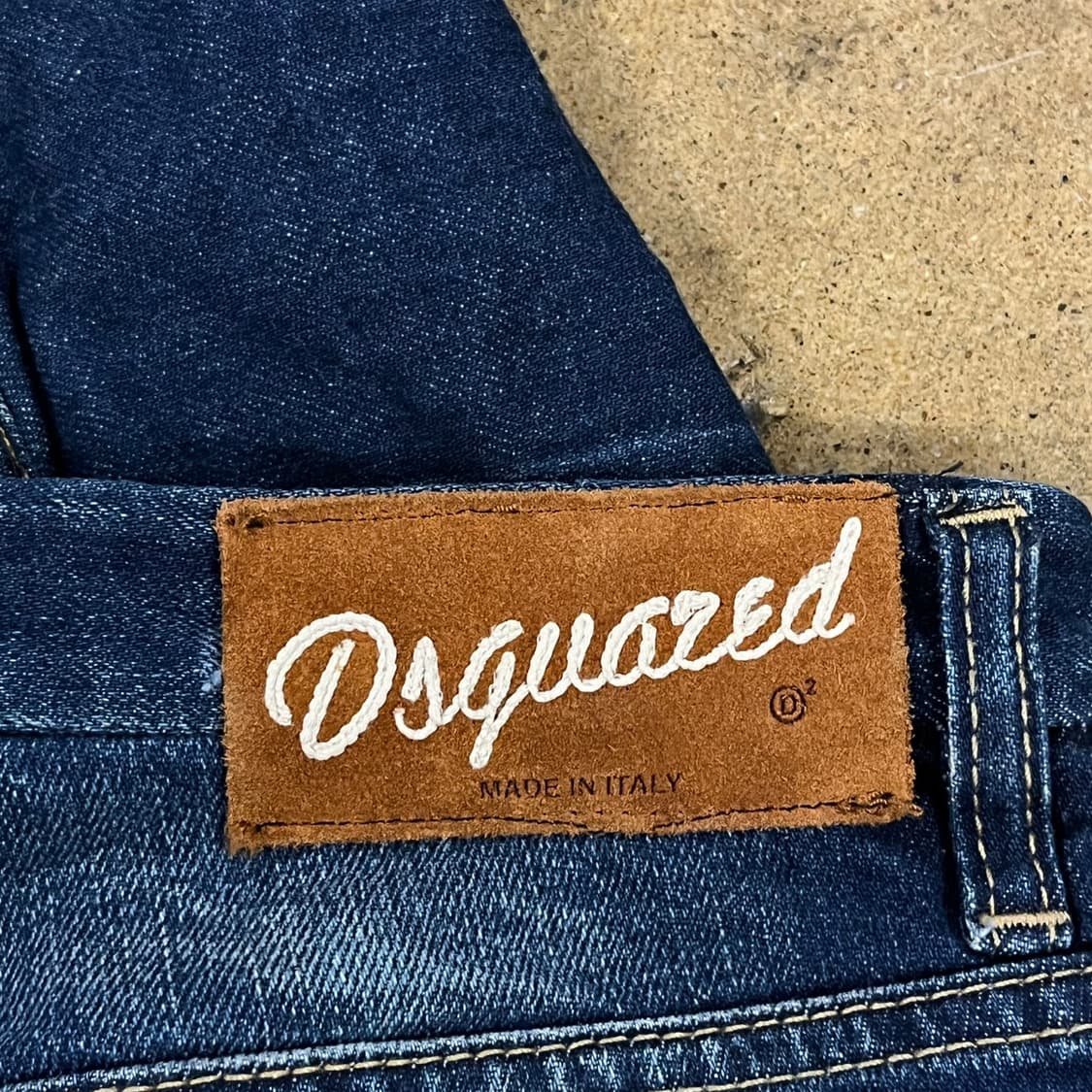 [정품/46] Dsquared2 깃발 패치 데님 청바지 b16 상품이미지4