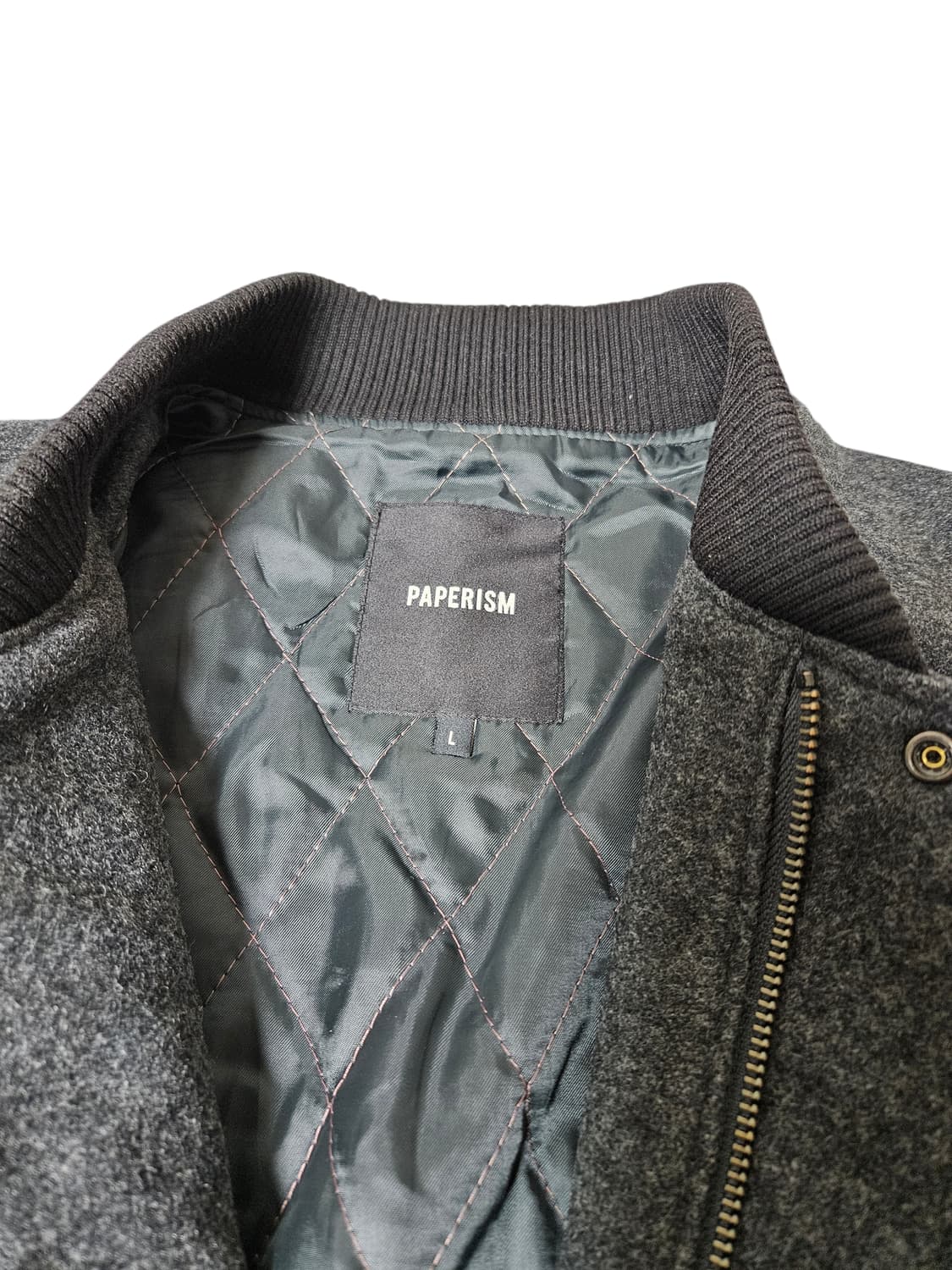 페이퍼리즘 양가죽 바시티자켓 L 상품이미지2