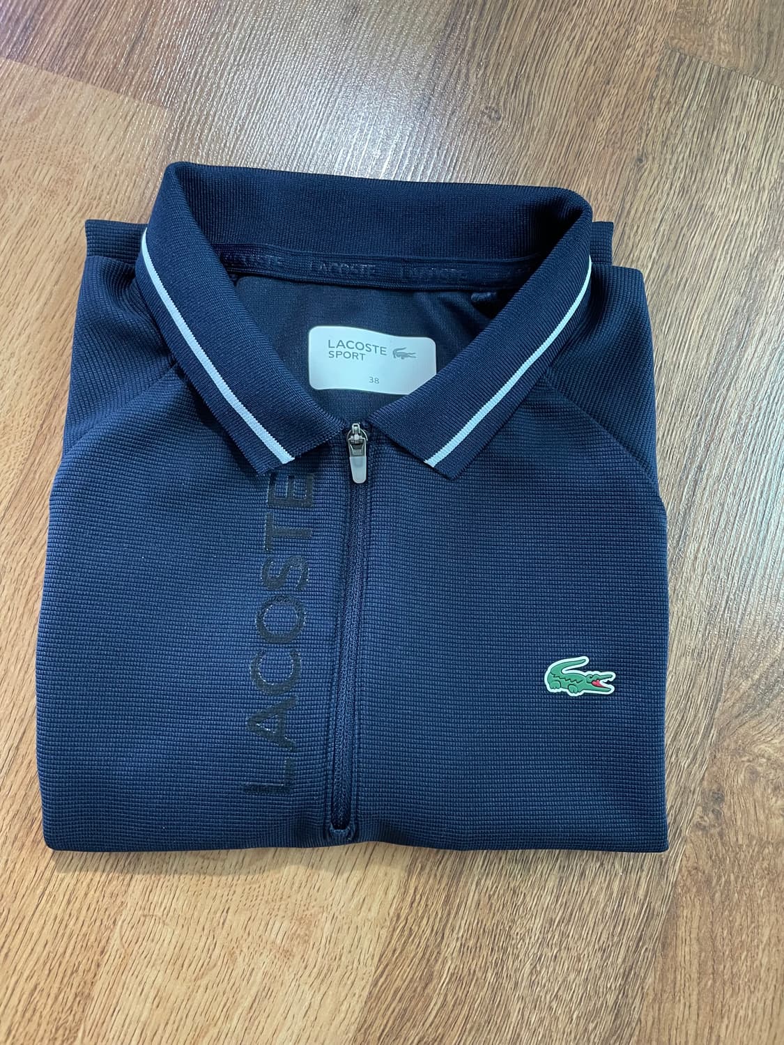 라코스테 네이비 반집업 반팔티 데님 청 원피스 38 상품이미지3