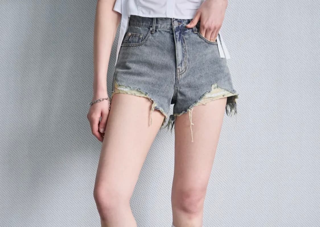 아워데이즈 컷 오프 빈티지 데님 쇼츠 빈티지 블루 M 상품이미지2