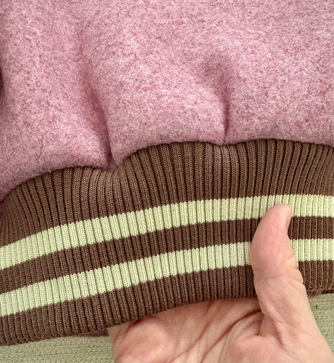 선데이후르츠마켓 바시티자켓 L 핑크 상품이미지4