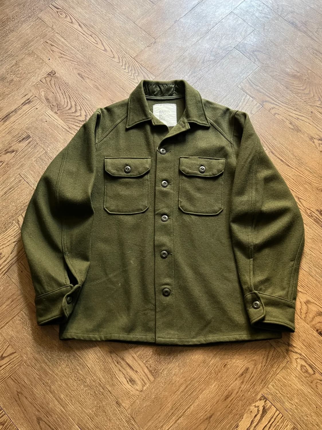 [M]80's 오리지널 U.S NAVY 미 해군 CPO 오피서 울 셔츠 상품이미지1