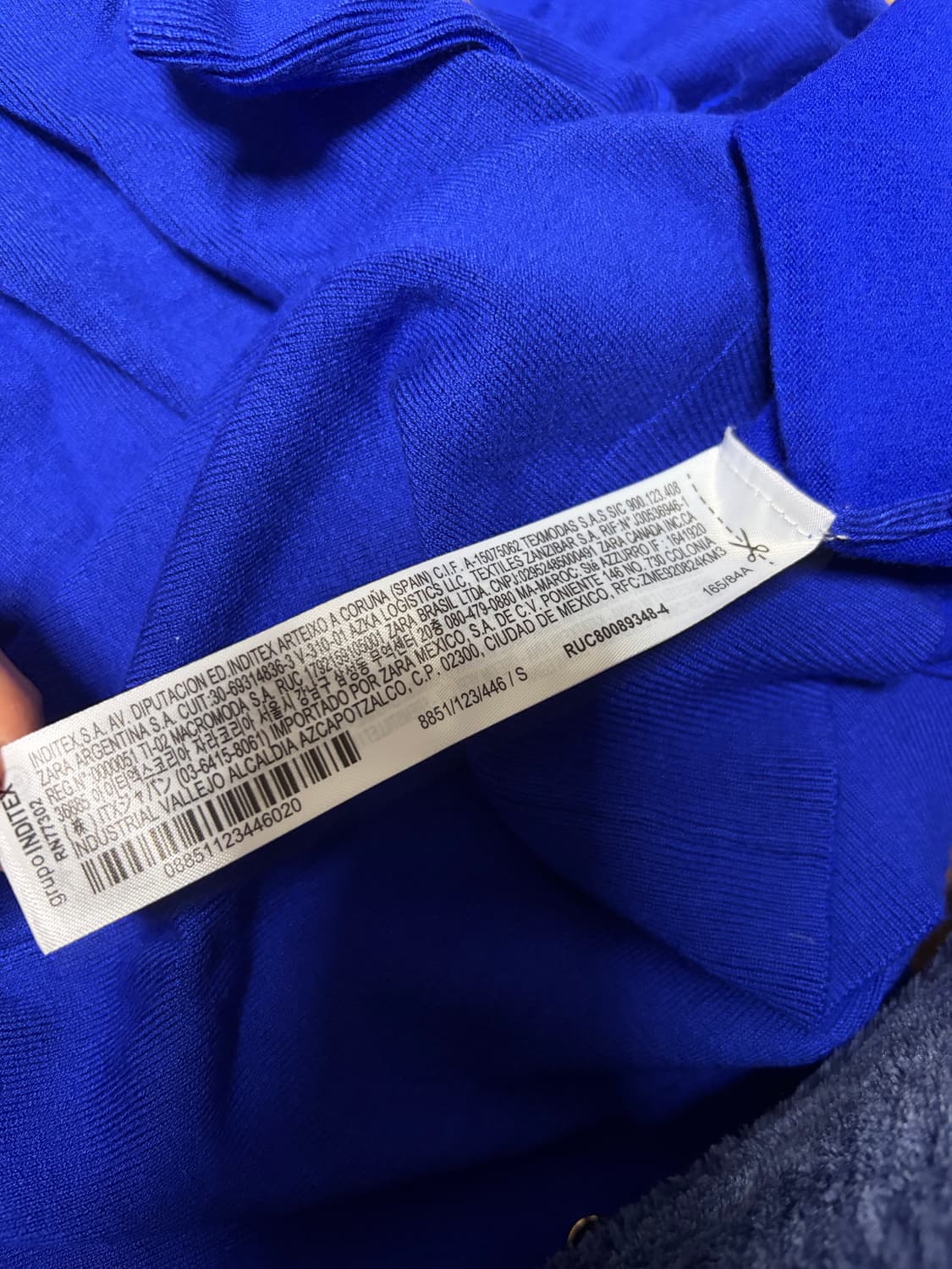 자라 베이직 플레인 니트 스웨터 하이넥 블루 상품이미지3