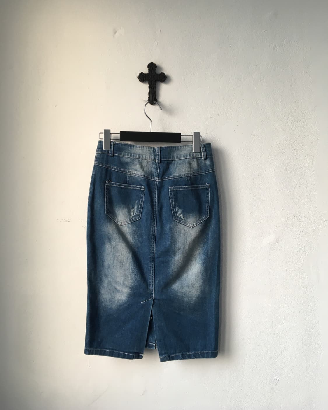 Damage point denim midi skirt 상품이미지3