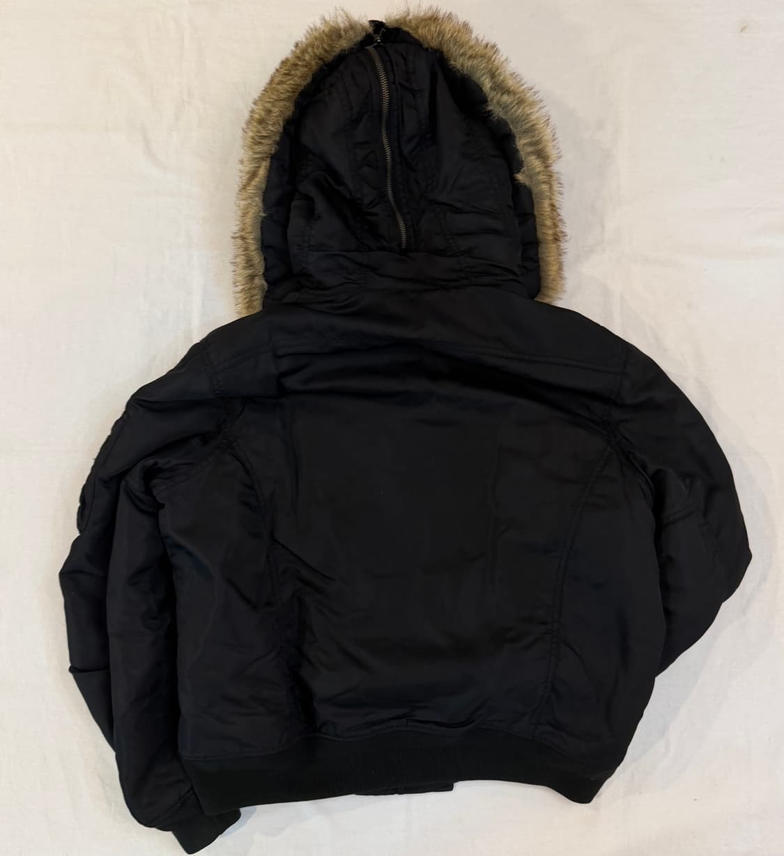 디젤 N-2B 울프죠 퍼 후드 플라이트 봄버 자켓 상품이미지5