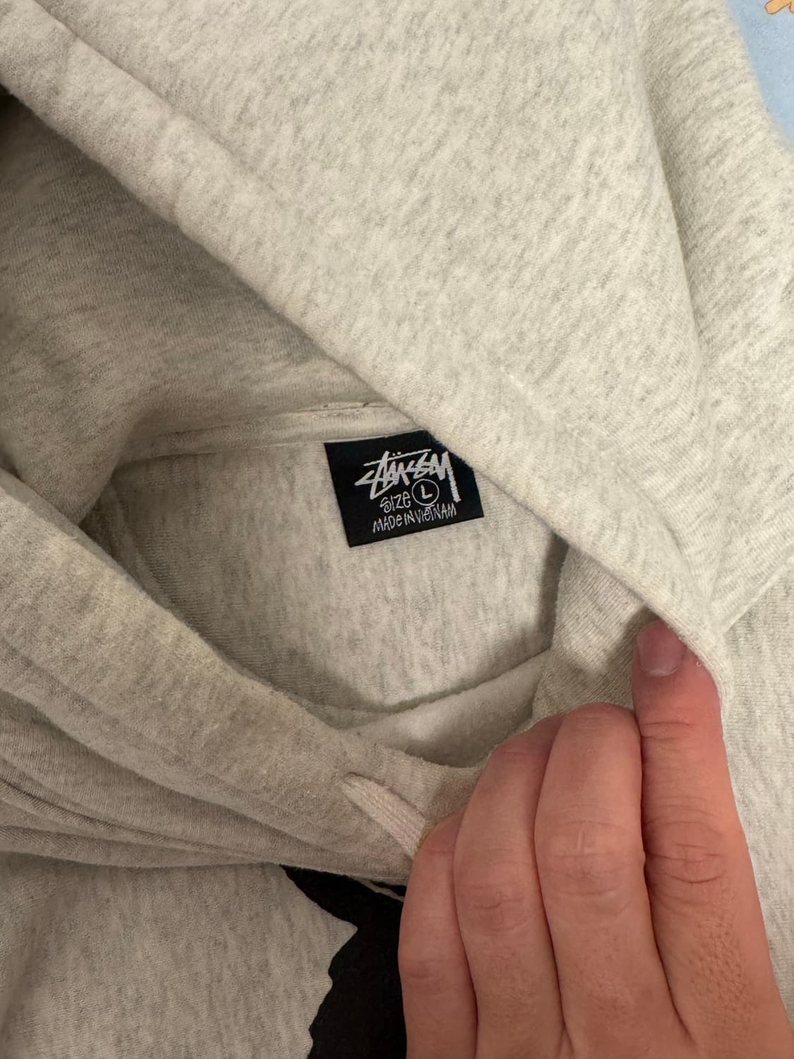 스투시 랫 후드 애쉬 헤더 L사이즈 상품이미지3