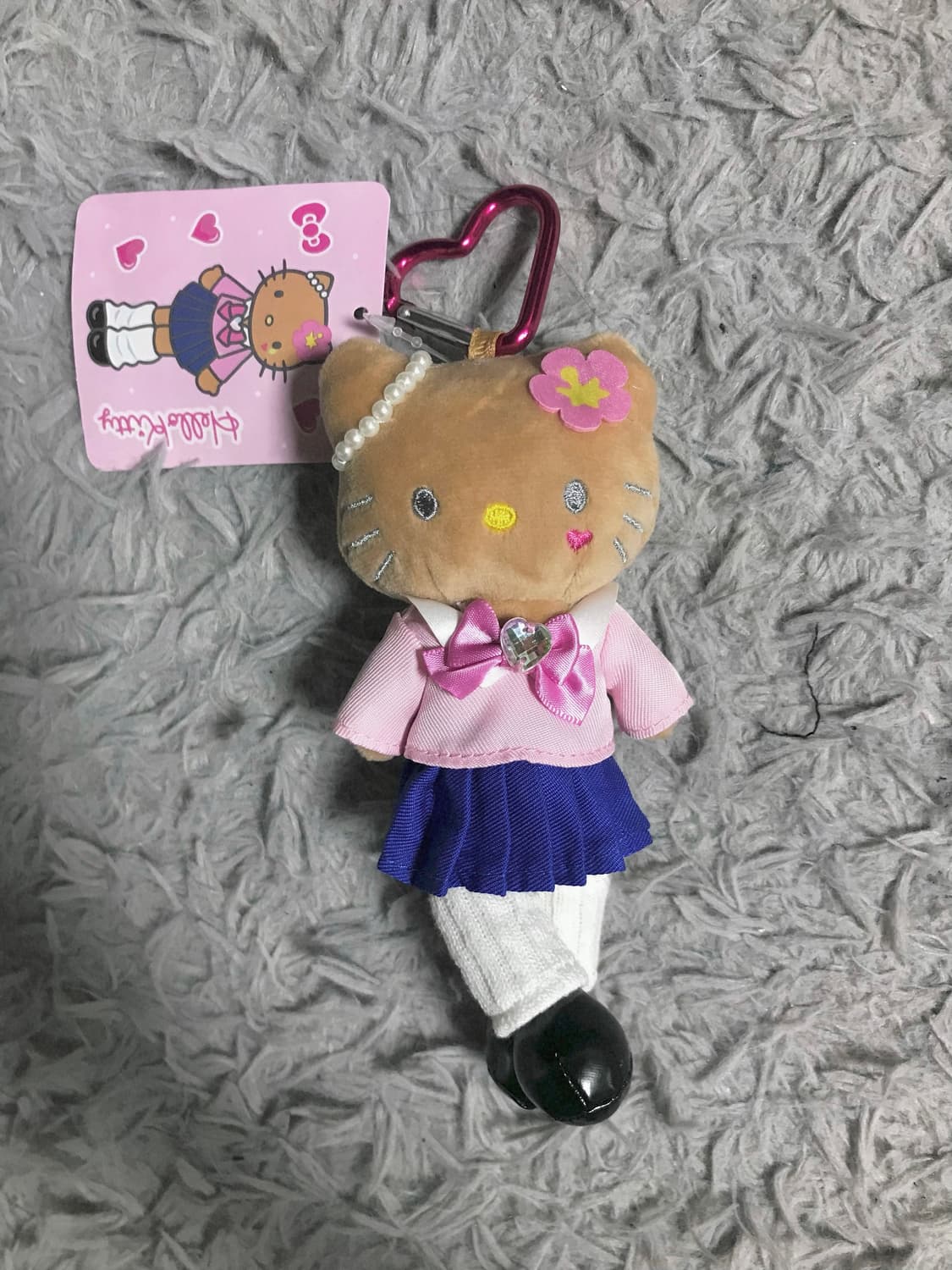 일본 산리오 정품 갸루 태닝키티 롱다리 교복 키링 헬로키티 양도 y2k 상품이미지6