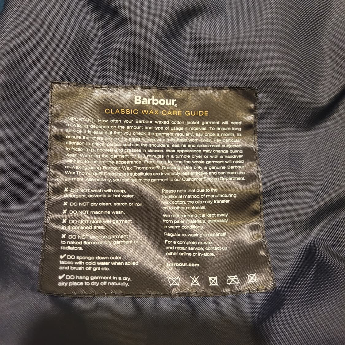 바버 크레스티드 애쉬비 왁스 자켓 L 상품이미지6