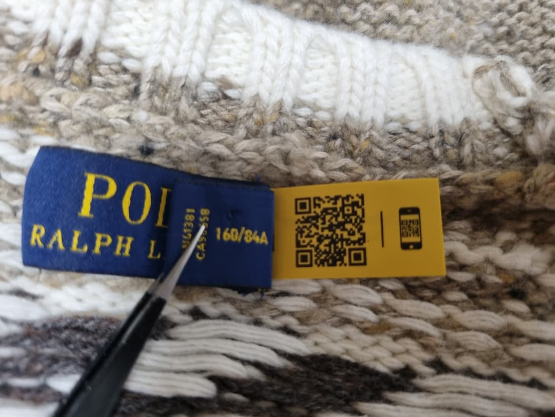 여성 레어 2022 폴로 QR인증 인타르시아 울 블렌드 긴팔 스웨터 니트 상품이미지10